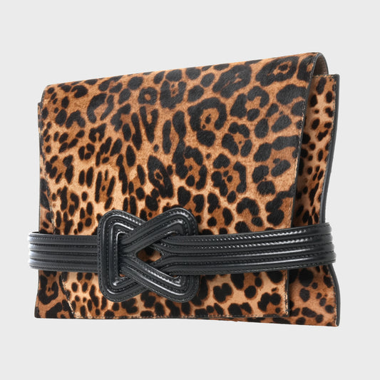 ANU CONVERTIBLE CLUTCH LEOPARD