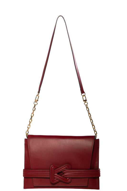 ANU CONVERTIBLE CLUTCH OXBLOOD