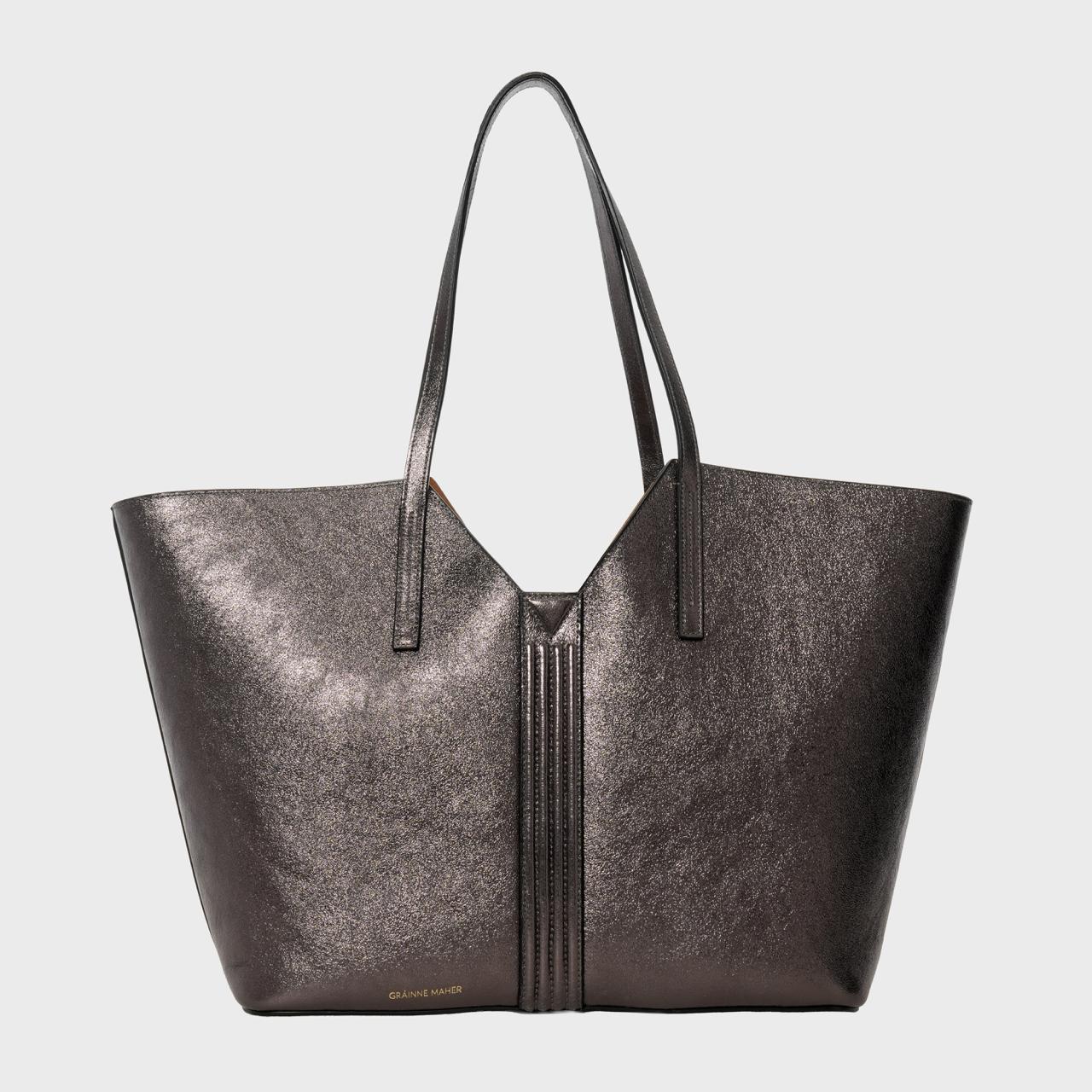 BANBHA TOTE PEWTER METALLIC