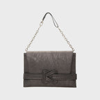 ANU CONVERTIBLE CLUTCH Pewter Metallic Grainne Maher