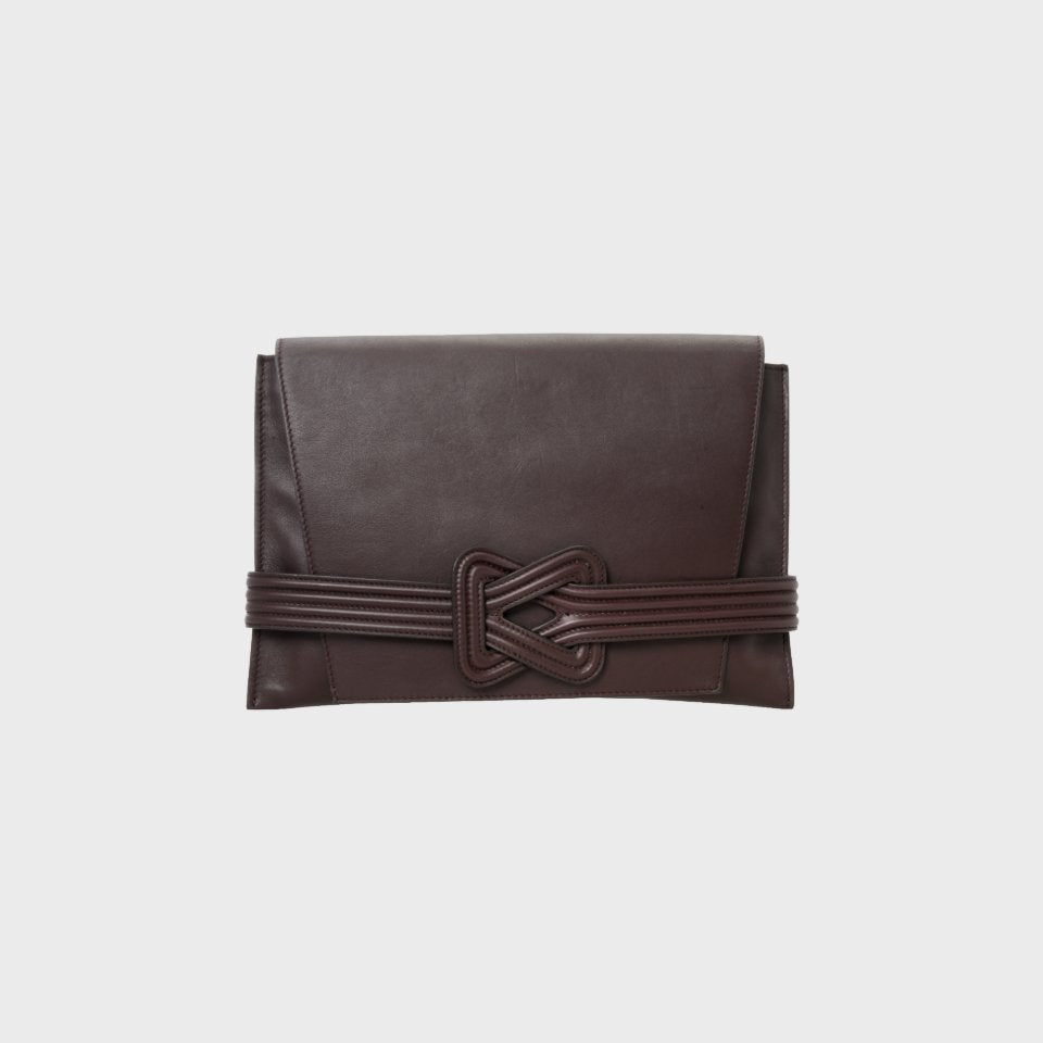ANU CONVERTIBLE CLUTCH Chocolate Brown Grainne Maher