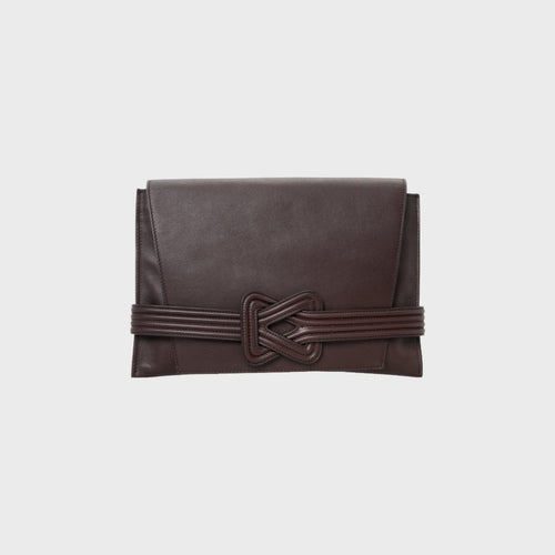 ANU CONVERTIBLE CLUTCH Chocolate Brown Grainne Maher