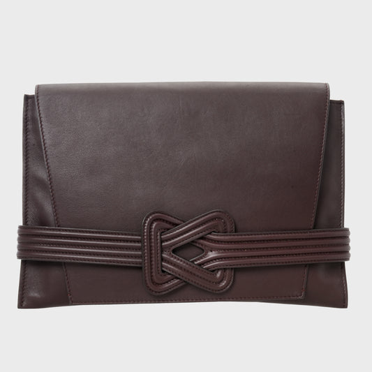 ANU CONVERTIBLE CLUTCH CHOCOLATE BROWN