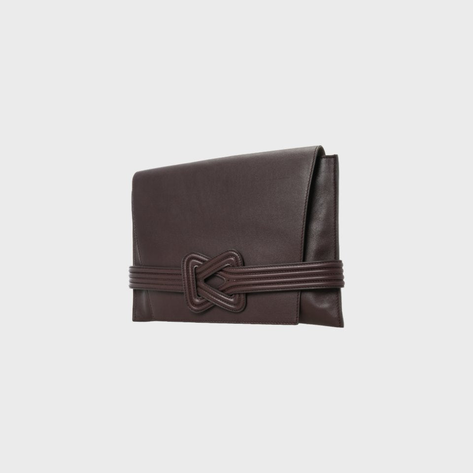 ANU CONVERTIBLE CLUTCH Chocolate Brown Grainne Maher