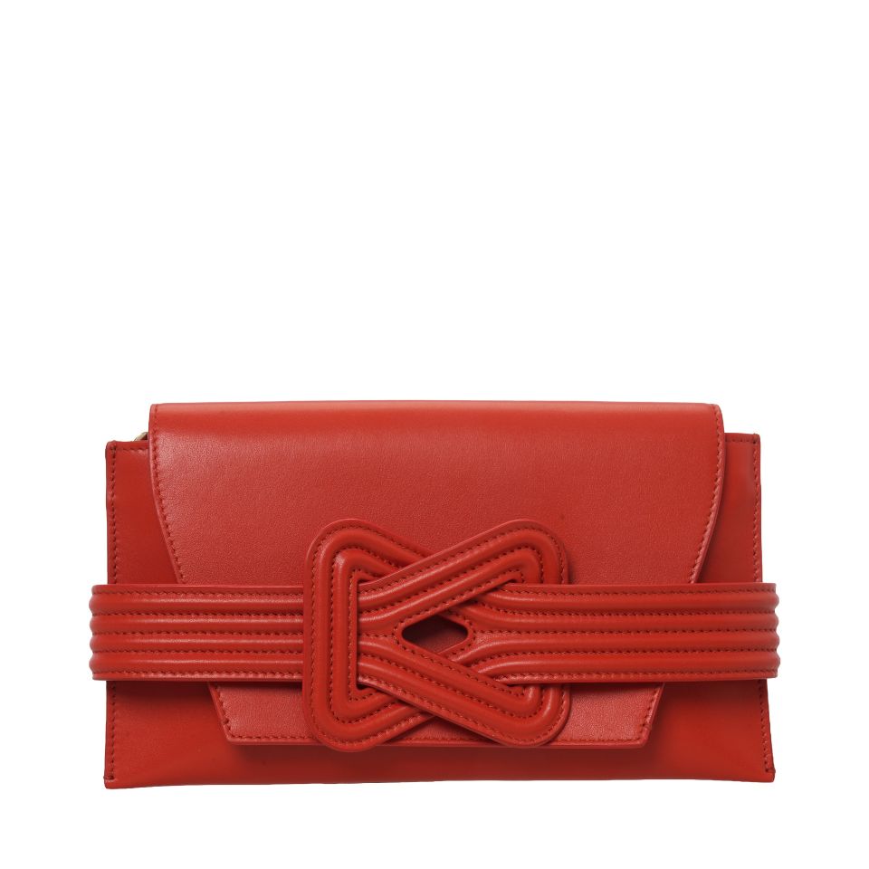 Anu mini red clutch front by grainne maher