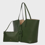 Gráinne Maher BANBHA TOTE in forest green leather — handcrafted in Tuscany
