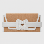 ERIU CLUTCH CREAM RAFFIA & WHITE LEATHER Grainne Maher
