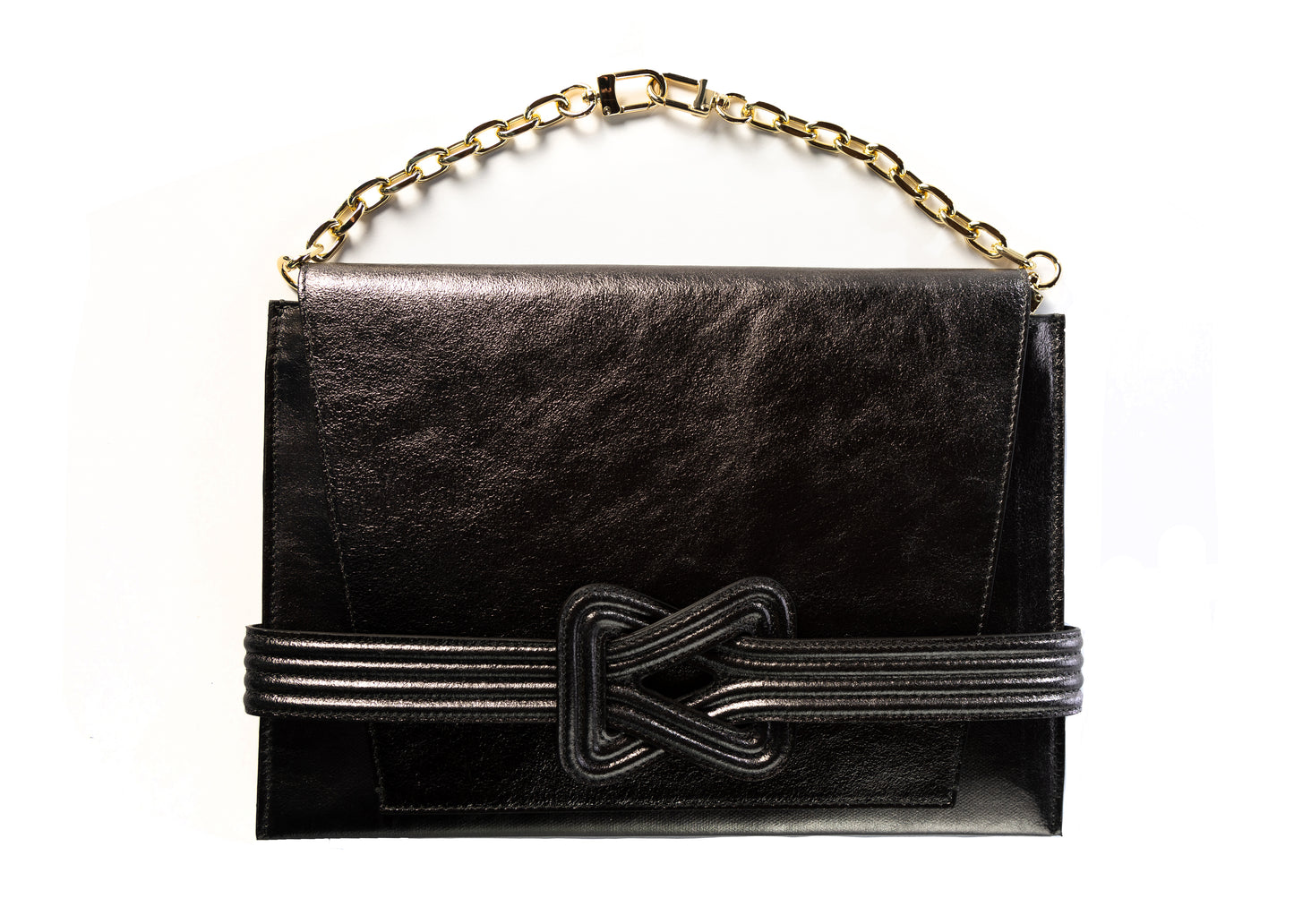 ANU CONVERTIBLE CLUTCH PEWTER METALLIC