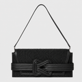 ÉRIU CLUTCH BLACK RAFFIA & BLACK LEATHER Grainne Maher