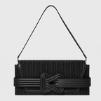 ÉRIU CLUTCH BLACK RAFFIA & BLACK LEATHER Grainne Maher