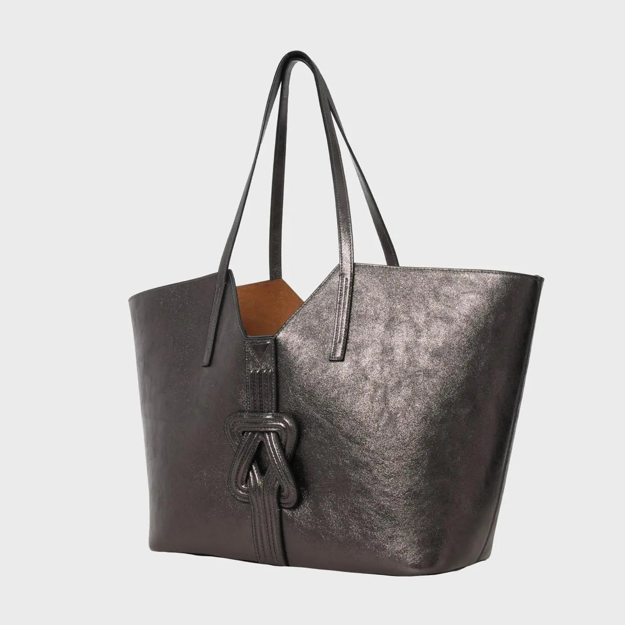 BANBHA TOTE PEWTER METALLIC Grainne Maher