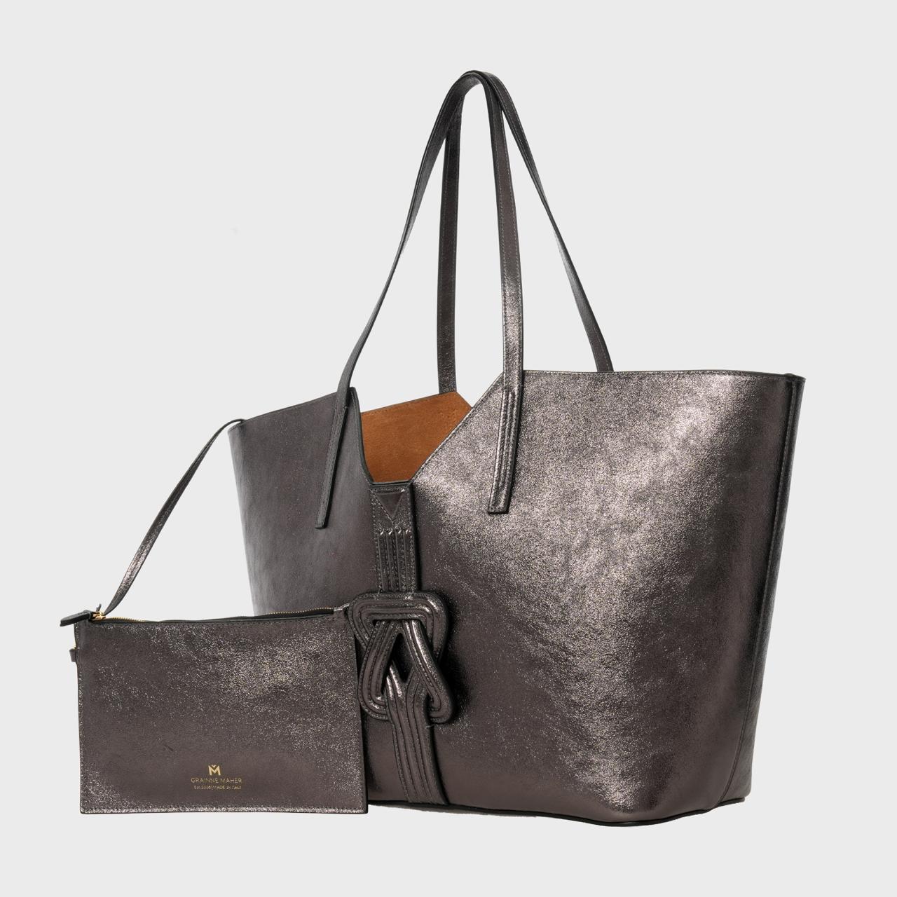 BANBHA TOTE PEWTER METALLIC