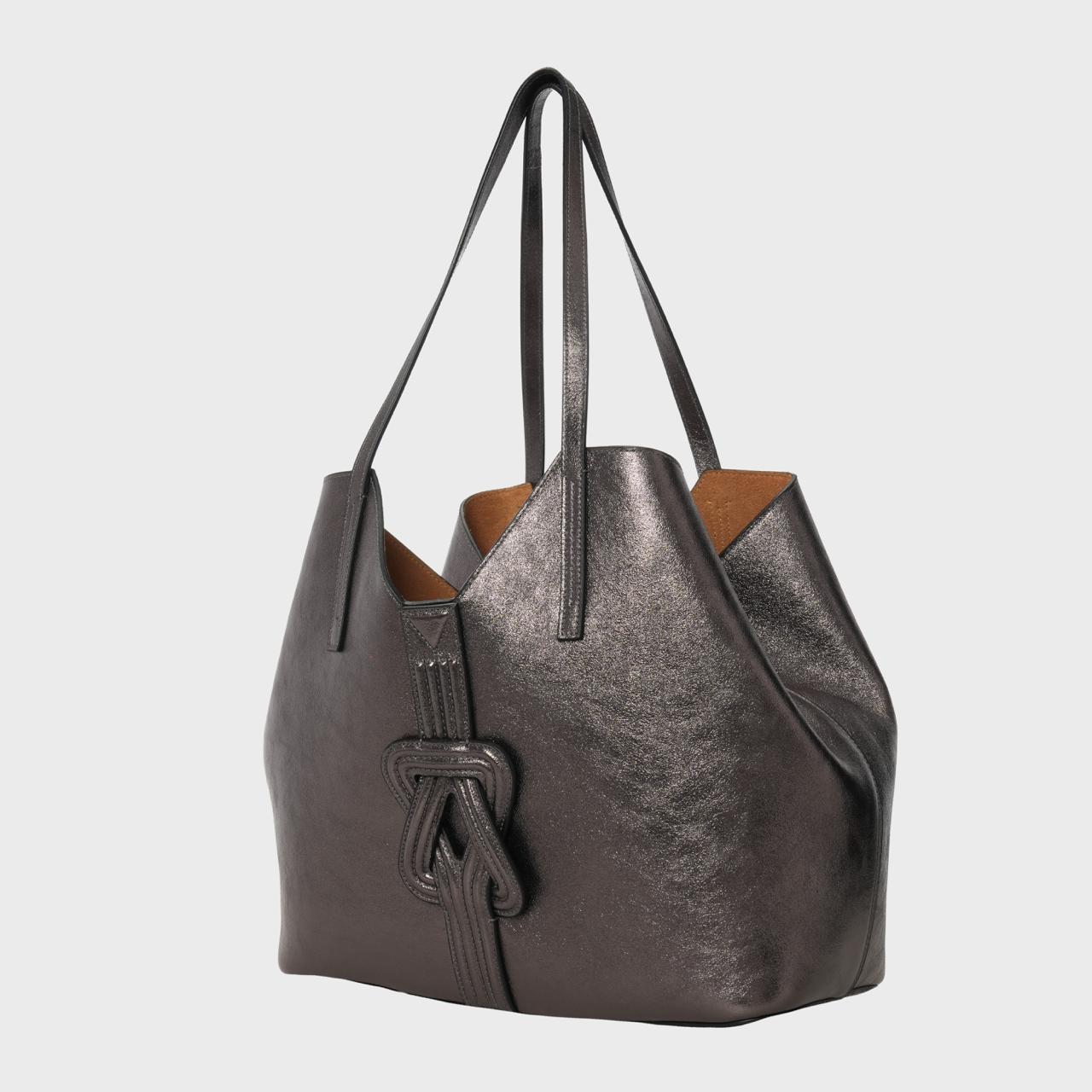 BANBHA TOTE PEWTER METALLIC