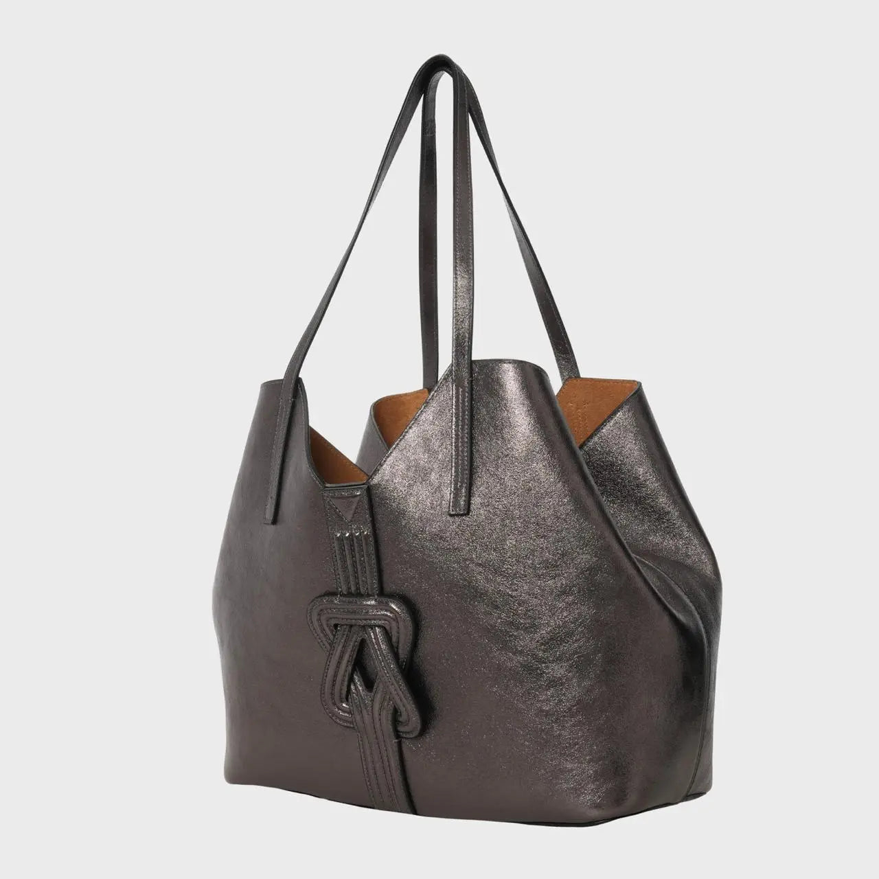 BANBHA TOTE PEWTER METALLIC Grainne Maher