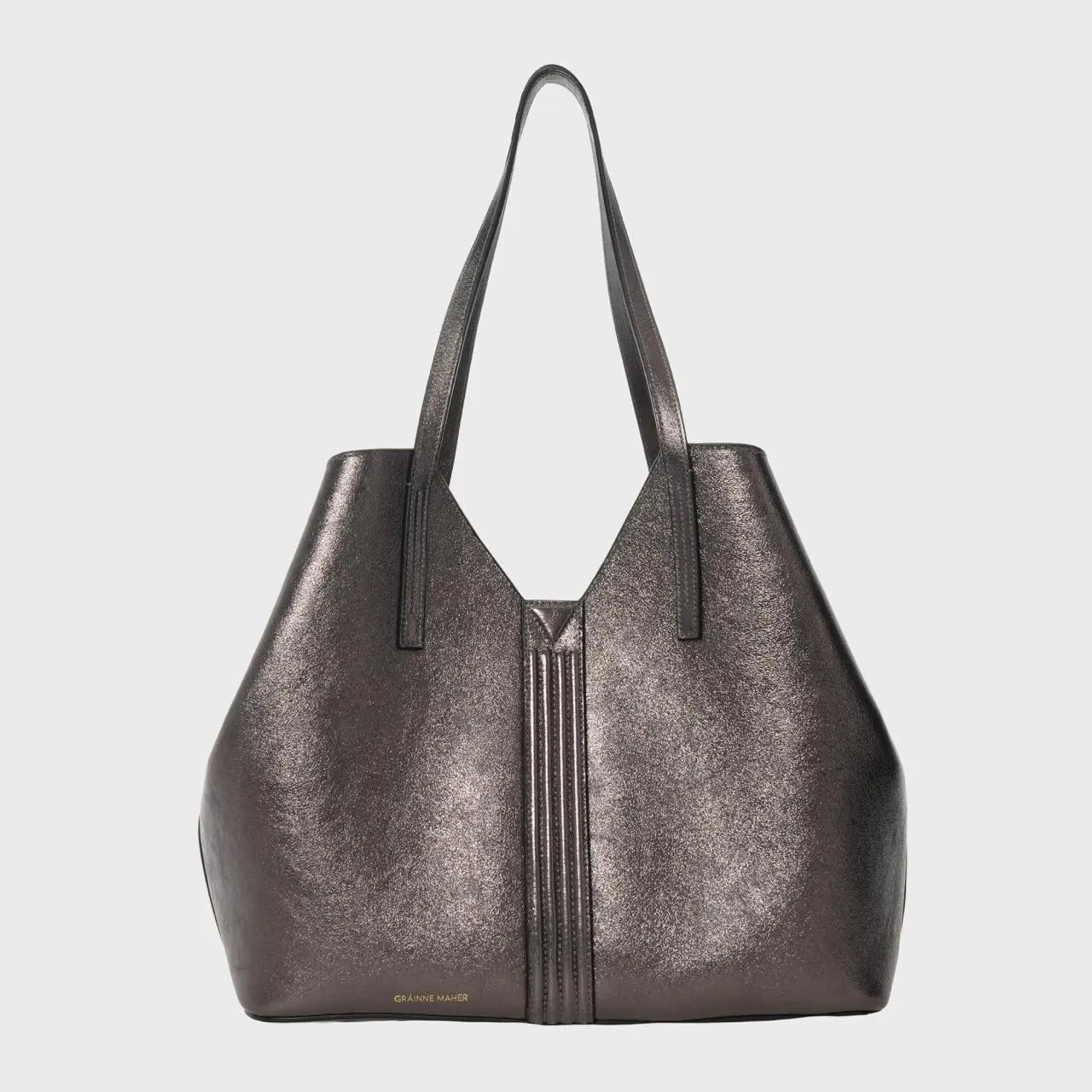 BANBHA TOTE PEWTER METALLIC Grainne Maher