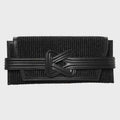 ÉRIU CLUTCH BLACK RAFFIA & BLACK LEATHER Grainne Maher