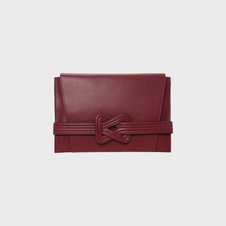 ANU CONVERTIBLE CLUTCH Oxblood Grainne Maher